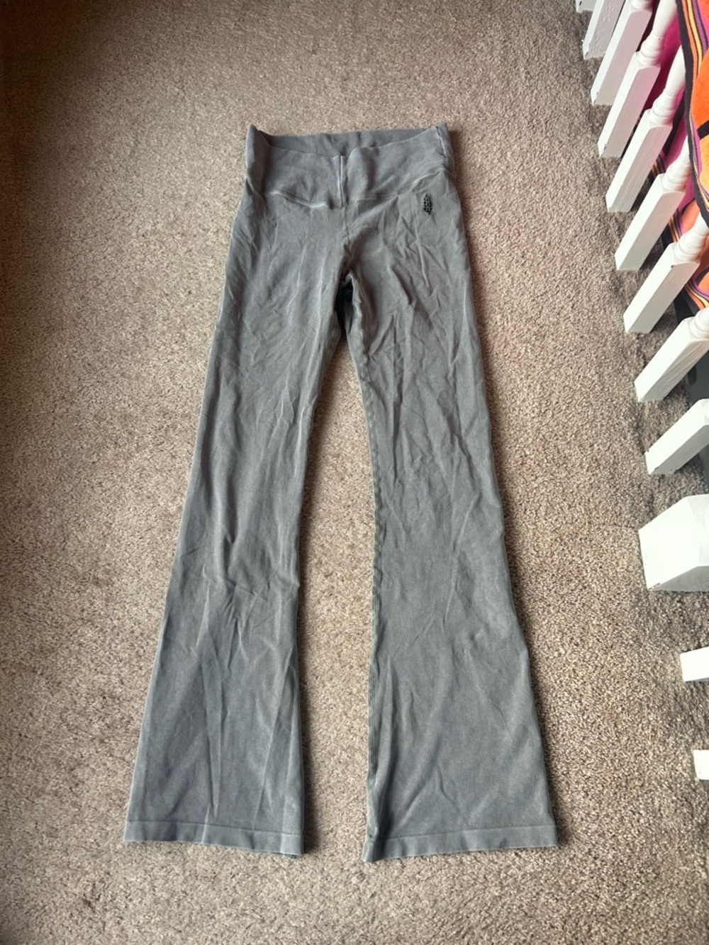 Free People Gray Flared Leggings